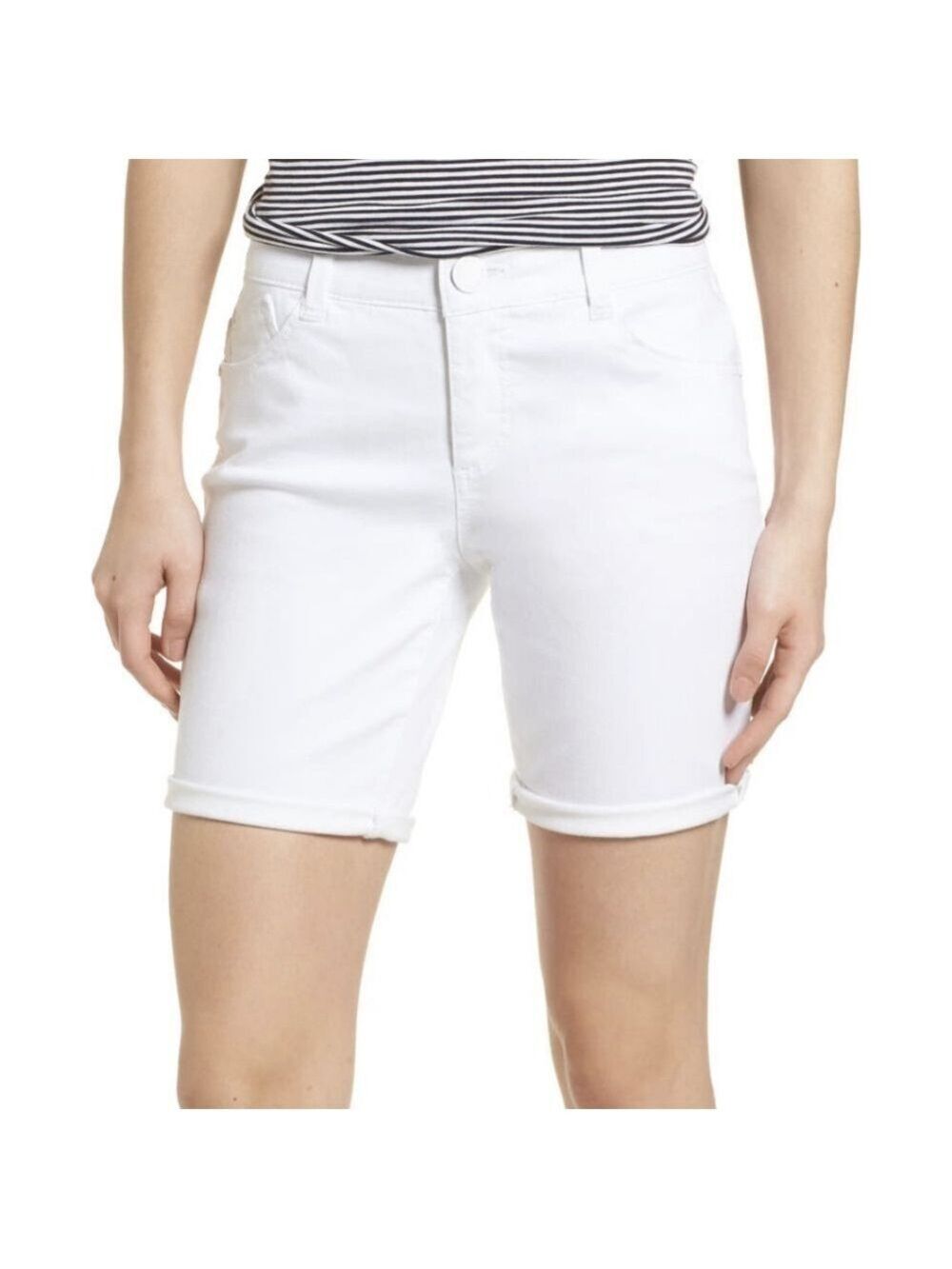 Wit & wisdom white cuffed shorts size 18